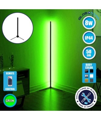 Μοντέρνο Minimal Επιτραπέζιο Μαύρο Φωτιστικό 50cm LED 8 Watt με Ασύρματο Χειριστήριο RF & Dimmer Πράσινο GloboStar ALIEN Design GLOBO-50-5